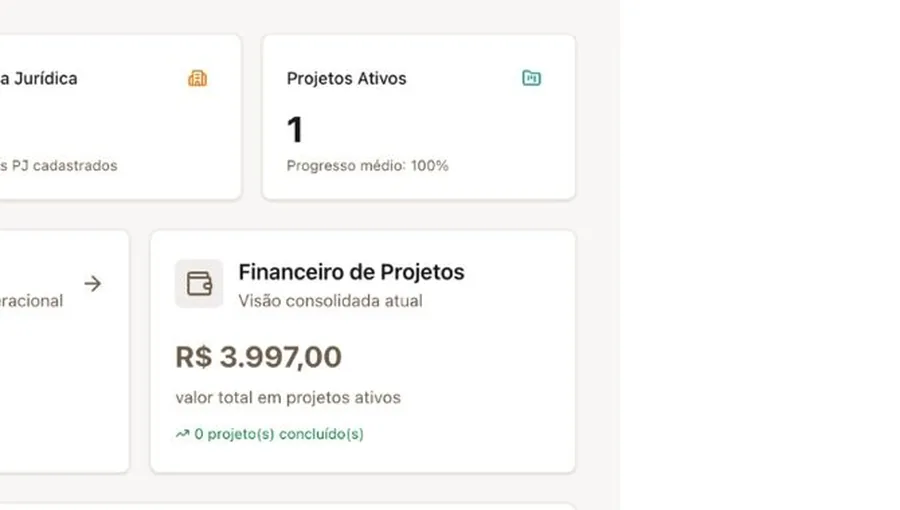 Financeiro de projetos do DescomplicaPro